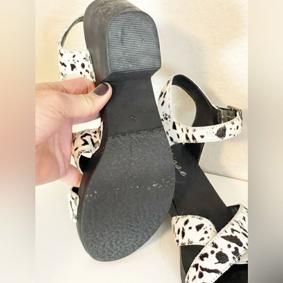 Free People x Matisse cow print Clog Sandals. Western calf hair   8 - Picture 7 of 11